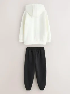 Baker by Ted Baker Oversized Graphic Hoodie and Joggers Set White
