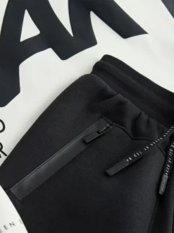 Baker by Ted Baker Oversized Graphic Hoodie and Joggers Set White