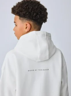Baker by Ted Baker Oversized Graphic Hoodie and Joggers Set White