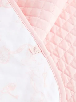 Baker by Ted Baker Pink All-Over Bunny and Bow Print Blanket Clearance