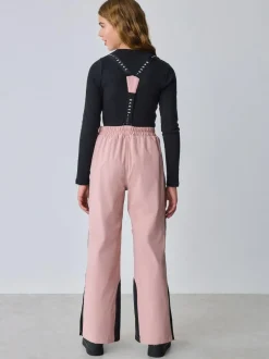 Baker by Ted Baker Pink Waterproof Logo-Tape Padded Ski Salopettes Trousers Outlet