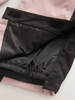 Baker by Ted Baker Pink Waterproof Logo-Tape Padded Ski Salopettes Trousers Outlet