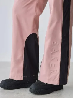 Baker by Ted Baker Pink Waterproof Logo-Tape Padded Ski Salopettes Trousers Outlet