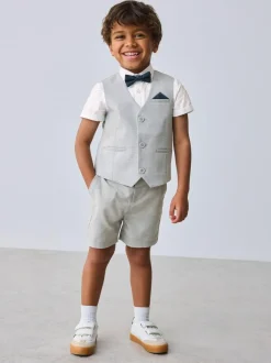 Baker by Ted Baker Shirt Waistcoat and Shorts Set Grey Outlet