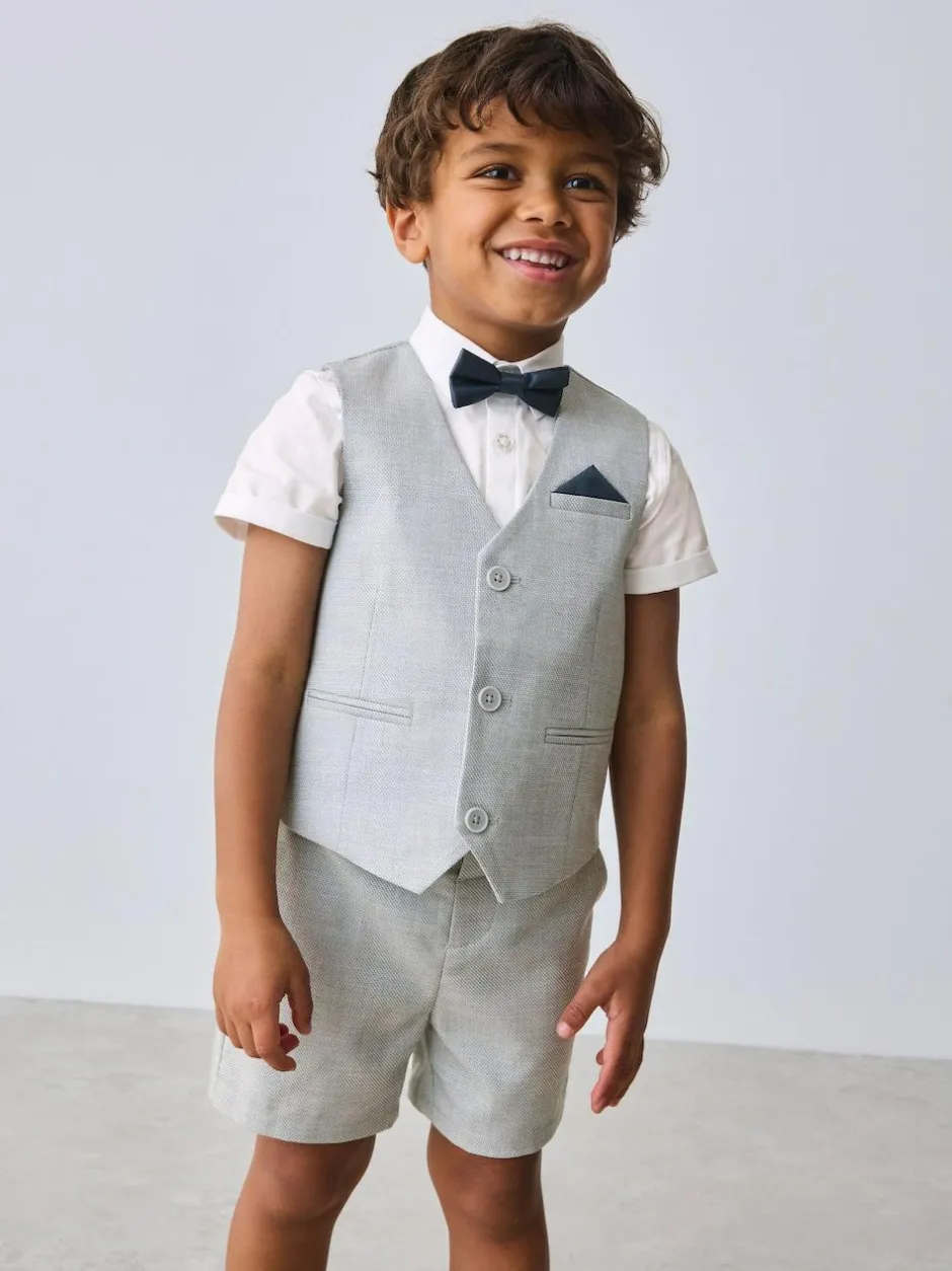 Baker by Ted Baker Shirt Waistcoat and Shorts Set Grey Outlet