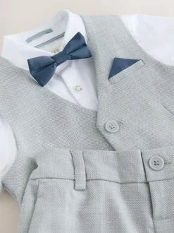 Baker by Ted Baker Shirt Waistcoat and Shorts Set Grey Outlet