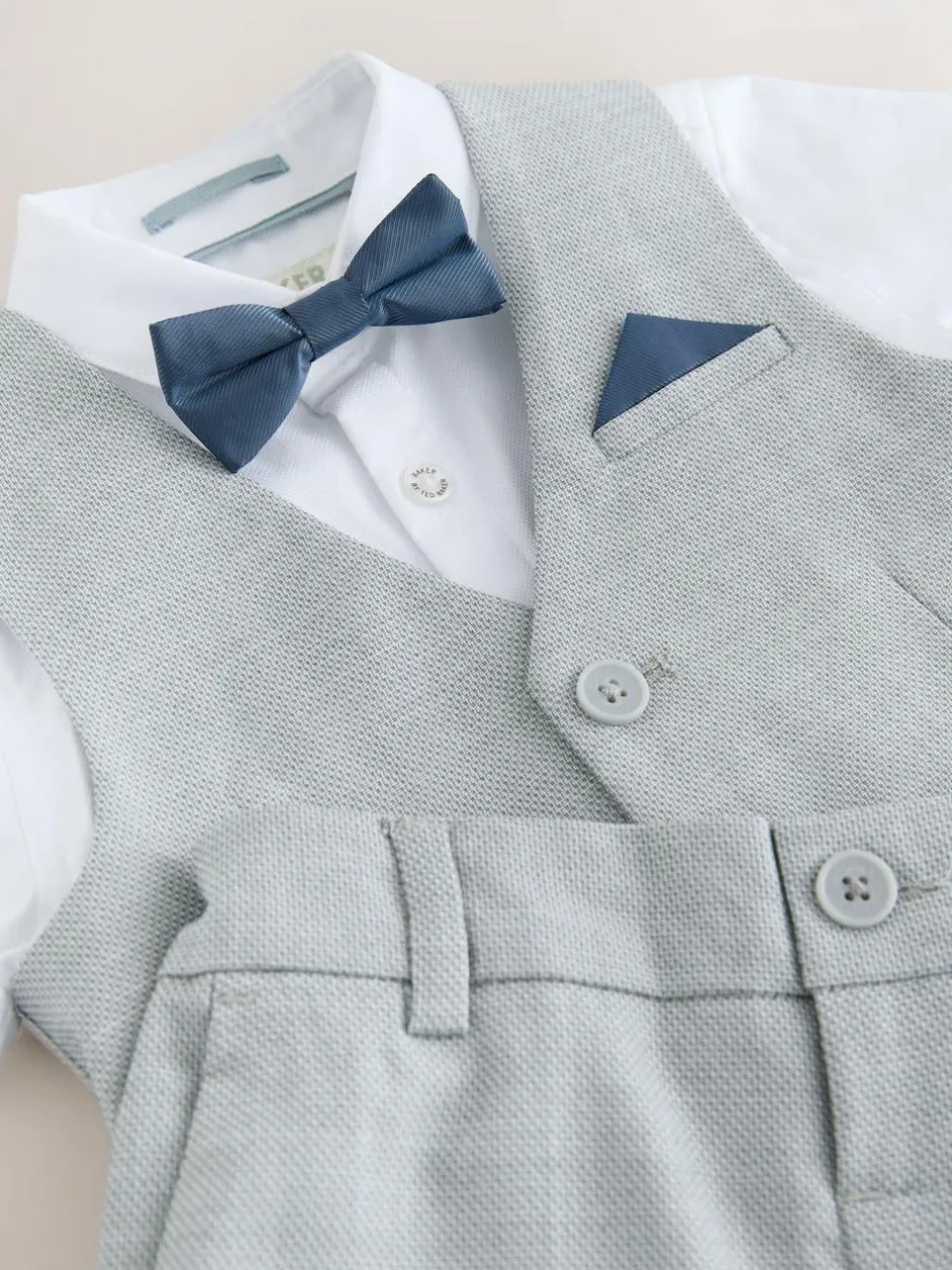 Baker by Ted Baker Shirt Waistcoat and Shorts Set Grey Outlet