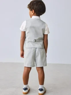 Baker by Ted Baker Shirt Waistcoat and Shorts Set Grey Outlet