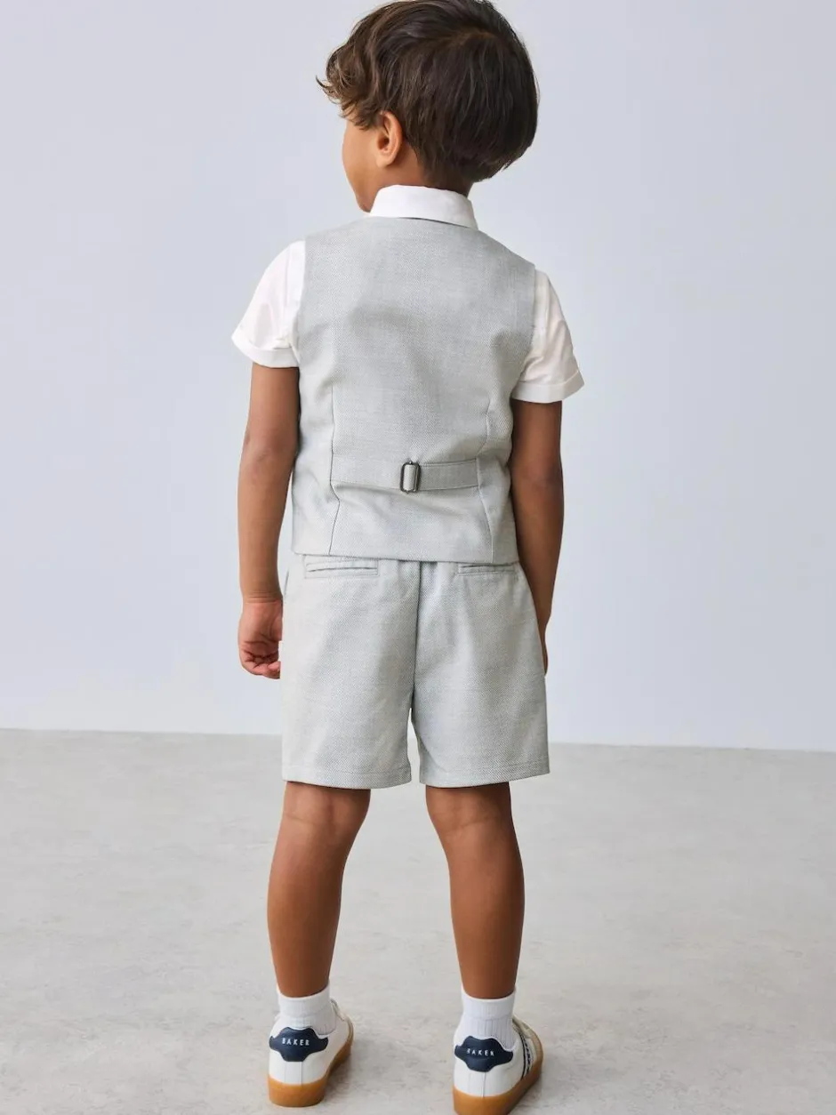 Baker by Ted Baker Shirt Waistcoat and Shorts Set Grey Outlet