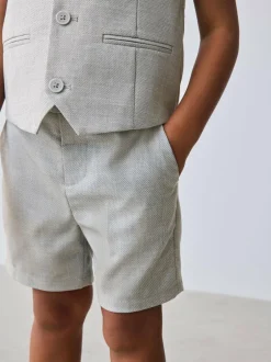 Baker by Ted Baker Shirt Waistcoat and Shorts Set Grey Outlet