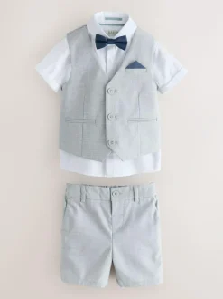 Baker by Ted Baker Shirt Waistcoat and Shorts Set Grey Outlet