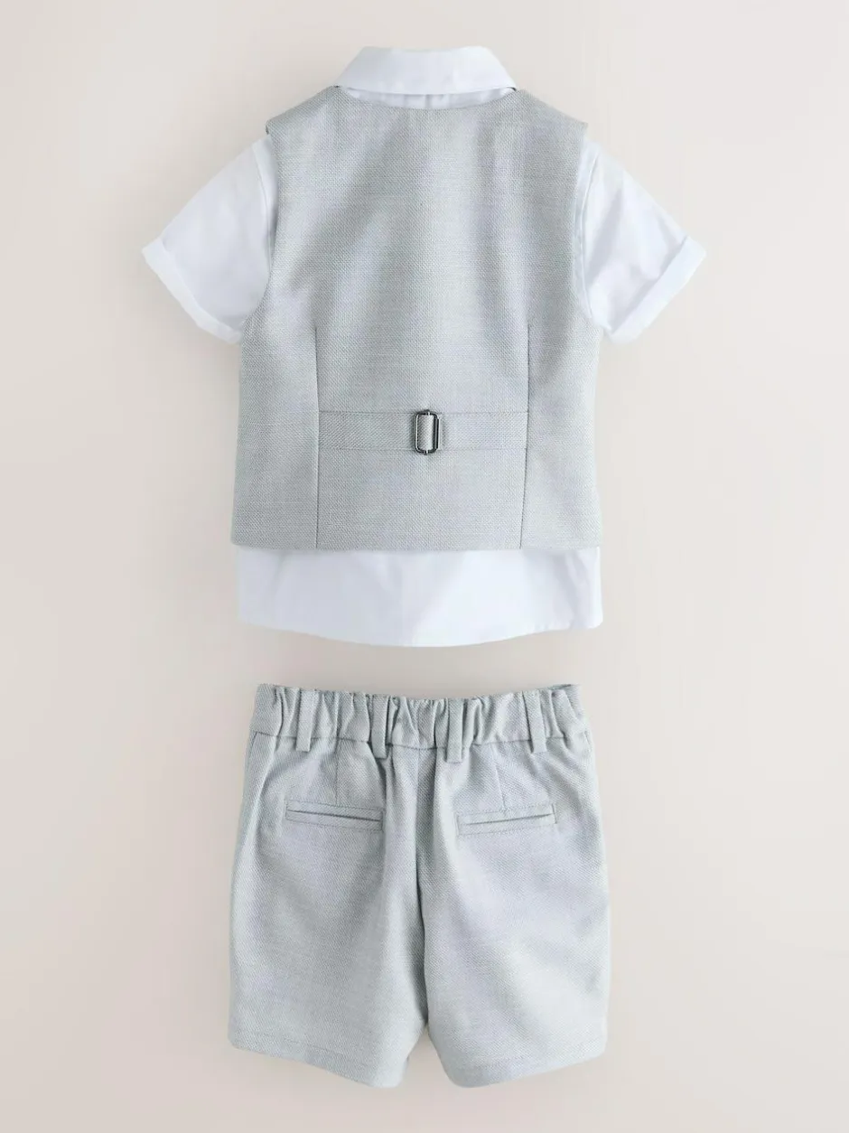 Baker by Ted Baker Shirt Waistcoat and Shorts Set Grey Outlet