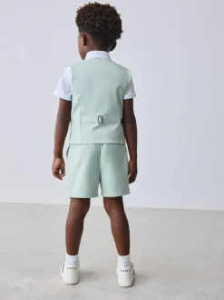 Baker by Ted Baker Shirt Waistcoat and Shorts Set Green Sale