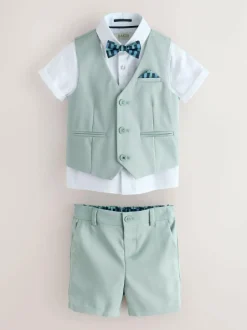 Baker by Ted Baker Shirt Waistcoat and Shorts Set Green Sale