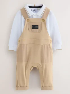 Baker by Ted Baker Stone Dungaree and Polo Shirt Set Best