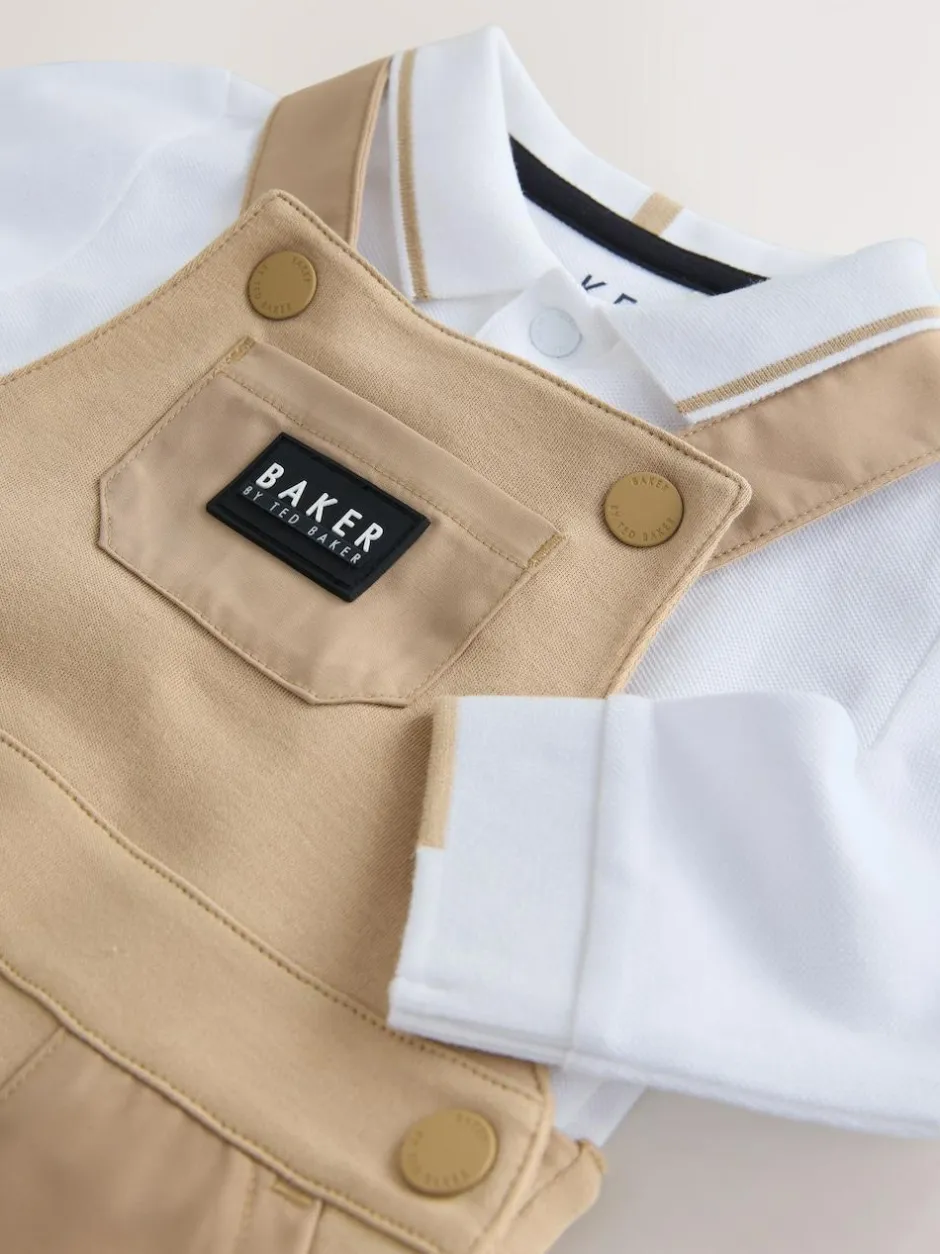 Baker by Ted Baker Stone Dungaree and Polo Shirt Set Best