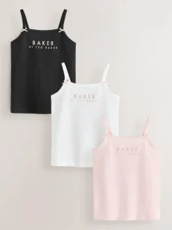 Baker by Ted Baker Strappy Vests 3 Pack Multi Clearance