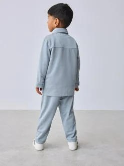 Baker by Ted Baker Textured Shacket, T-Shirt and Trousers Set