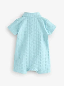 Baker by Ted Baker Textured Romper and Hat Set Blue Online