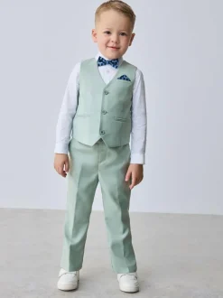 Baker by Ted Baker Waistcoat Shirt And Trousers Set Green Outlet