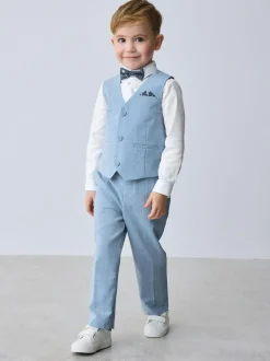 Baker by Ted Baker Waistcoat Shirt And Trousers Set Blue Sale
