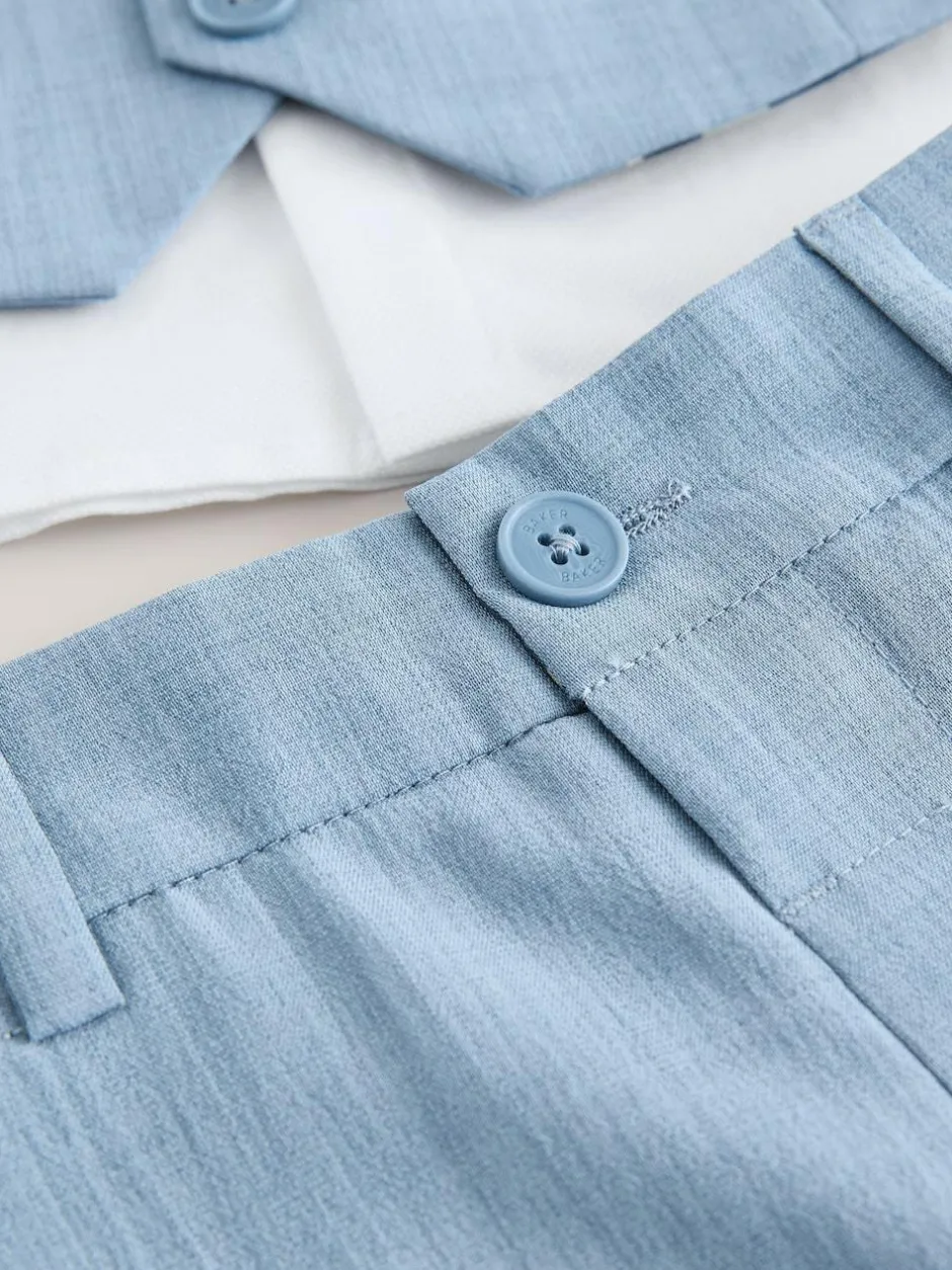 Baker by Ted Baker Waistcoat Shirt And Trousers Set Blue Sale