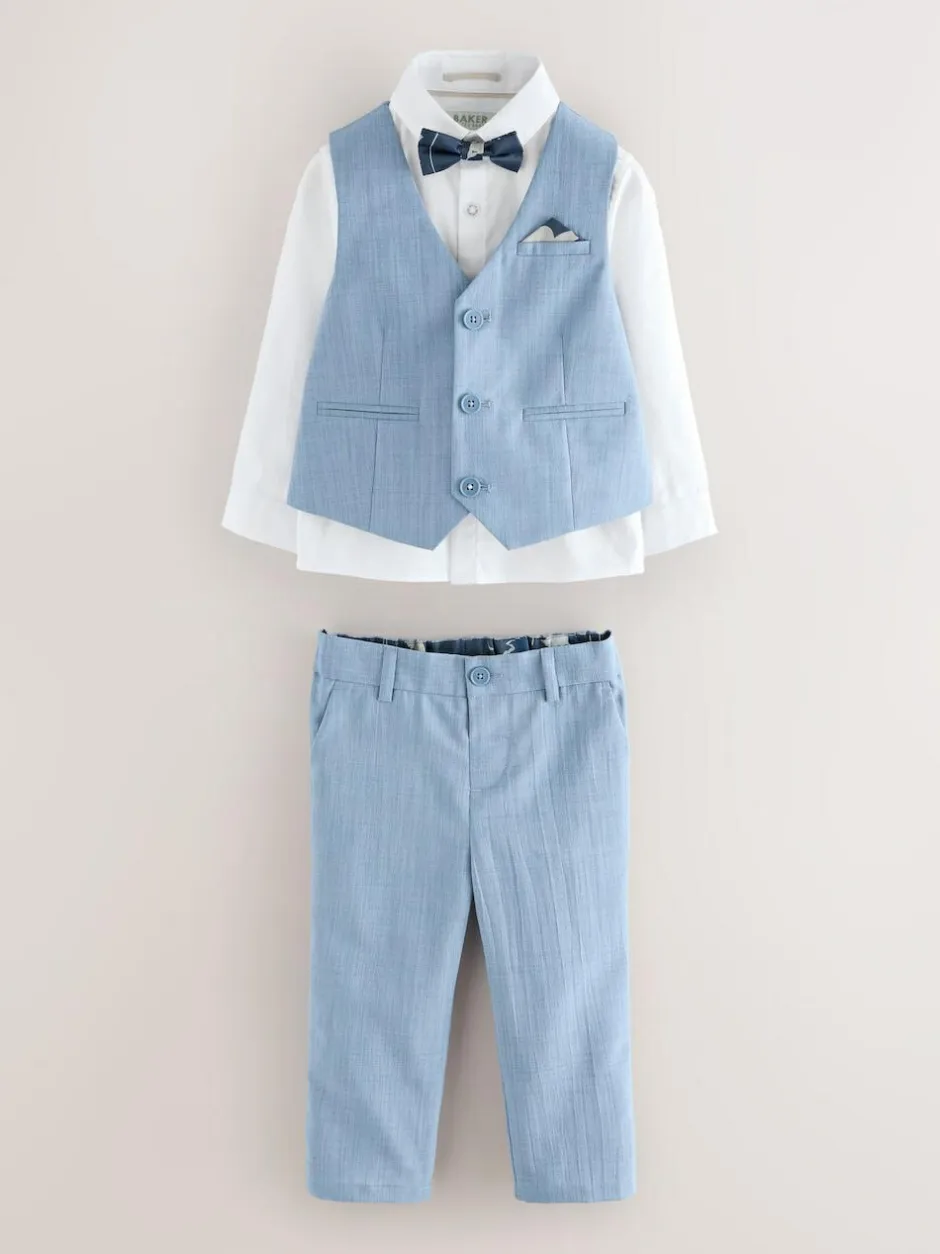 Baker by Ted Baker Waistcoat Shirt And Trousers Set Blue Sale