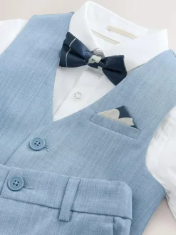 Baker by Ted Baker Waistcoat Shirt And Trousers Set Blue Sale