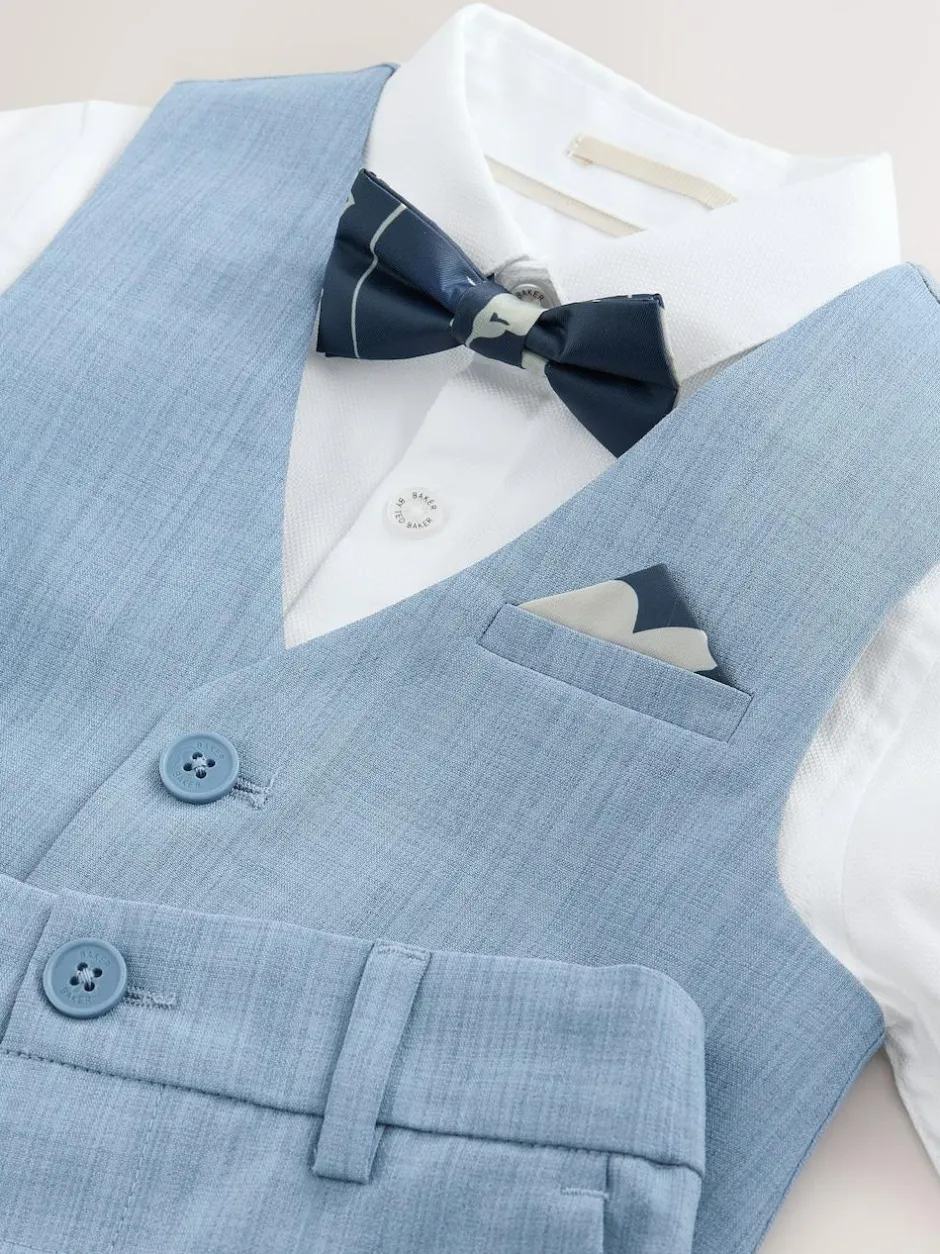 Baker by Ted Baker Waistcoat Shirt And Trousers Set Blue Sale