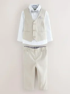 Baker by Ted Baker Waistcoat Shirt And Trousers Set Stone Discount