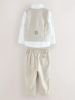 Baker by Ted Baker Waistcoat Shirt And Trousers Set Stone Discount