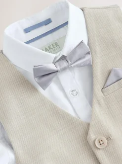Baker by Ted Baker Waistcoat Shirt And Trousers Set Stone Discount
