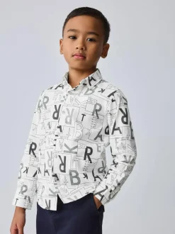 Baker by Ted Baker White Printed Shirt Outlet