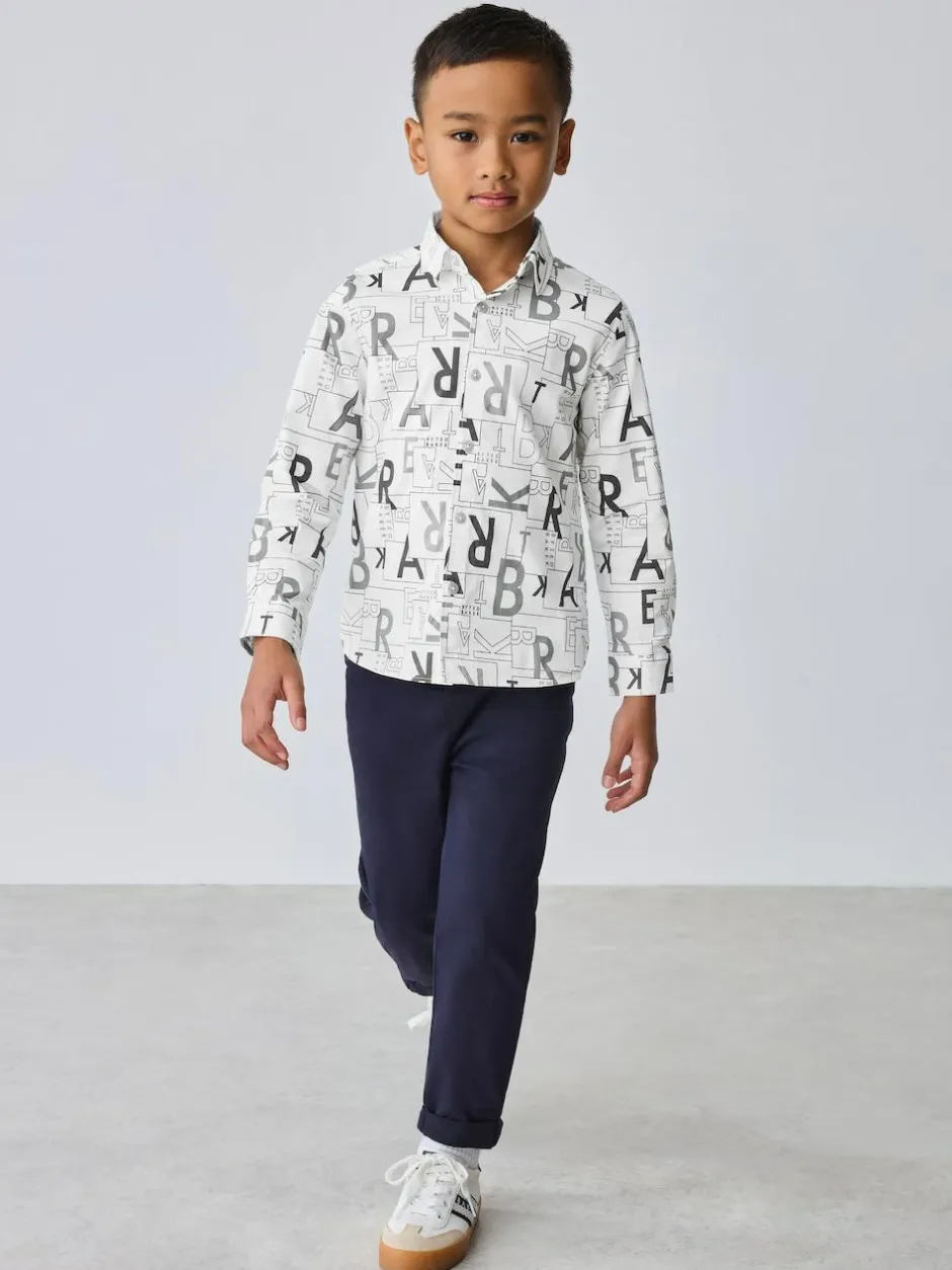 Baker by Ted Baker White Printed Shirt Outlet