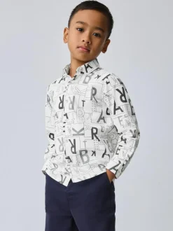 Baker by Ted Baker White Printed Shirt Outlet