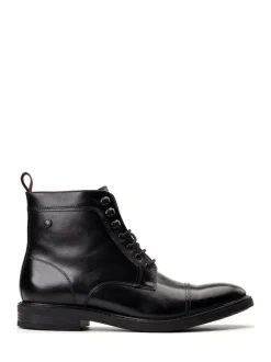 Base London Plymouth Toe Cap Boot Black New
