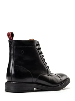 Base London Plymouth Toe Cap Boot Black New