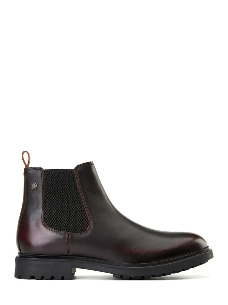 Base London Roebuck Chelsea Boot Bordo Red Clearance