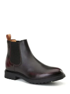 Base London Roebuck Chelsea Boot Bordo Red Clearance