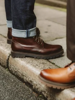 Base London Nickel 7 Eyelet Boot Brown Clearance