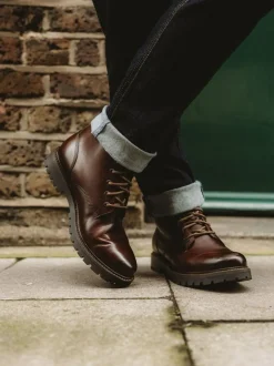 Base London Nickel 7 Eyelet Boot Brown Clearance