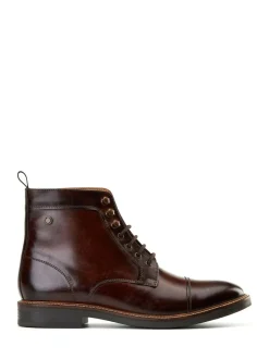 Base London Plymouth Toe Cap Boot Brown Best
