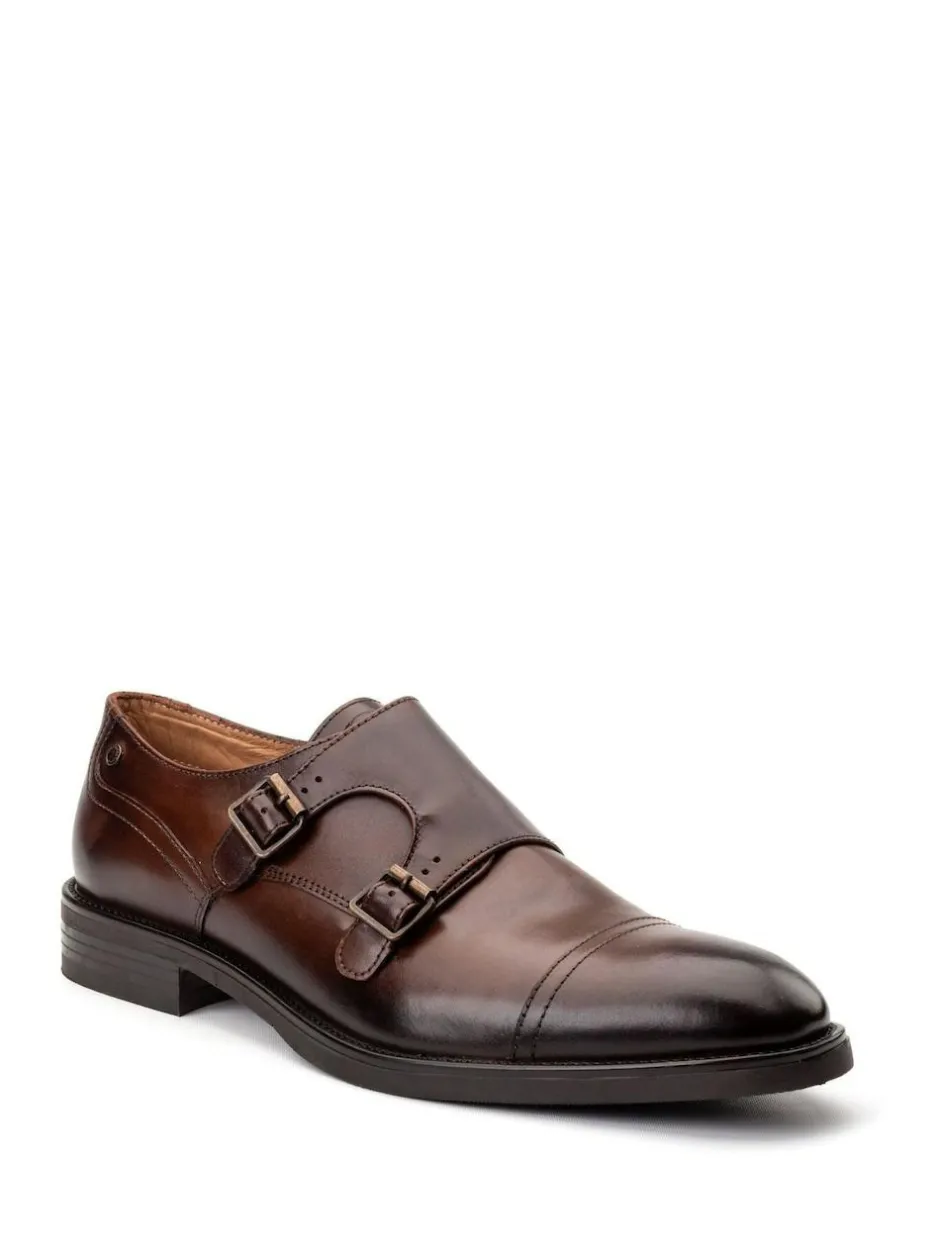 Base London Taper Monk Shoe Brown Clearance