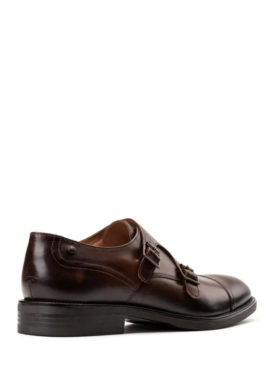 Base London Taper Monk Shoe Brown Clearance