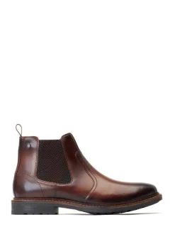 Base London Burnt Brown Bloom Pull On Chelsea Boots Hot