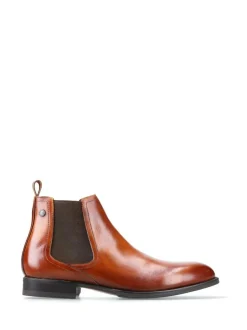 Base London Whittle Chelsea Boot Burnt Tan Brown New