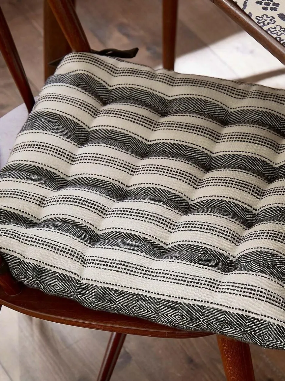Bedeck of Belfast Saja Stripe Seat Pad Charcoal Sale