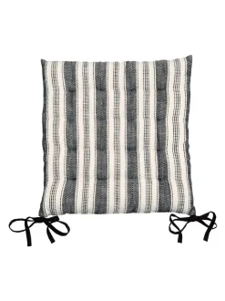 Bedeck of Belfast Saja Stripe Seat Pad Charcoal Sale