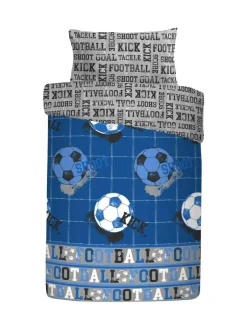 Bedlam Blue Kids Football Duvet Cover And Pillowcase Set Online