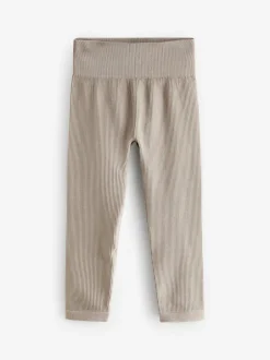 Next Beige Seamless Ribbed High Waist Leggings (3-16yrs) Hot